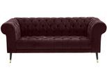 Chesterfield-Sofa HOME AFFAIRE "Tinnum", rot, B:195cm H:77cm T:87cm, Luxus-Microfaser Vintageoptik (66% PU, 27% Polyester, 7% Baumwolle);Struktur weich( 97% Polyester, 3% Polyacryl), Sofas, Chesterfield-Sofa