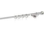 Gardinenstange MYDECO "20mm Ball Wandträger 6,5 cm", silber (edelstahlfarben), L:400cm, Gardinenstangen, Gardinenstange
