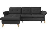 Ecksofa SIT & MORE "Göteborg", schwarz, B:268cm H:90cm T:176cm, Sofas, Ecksofa, Sitztiefenverstellung und Federkern, wahlweise mit Bettfunktion
