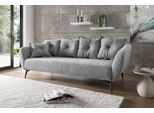 3-Sitzer HOME AFFAIRE "Baggio Breite 236 cm, modernes Sofa, hoher Fuß, bequem", grau, B:236cm H:94cm T:103cm, 100% Polyester, Sofas, 3-Sitzer, schwarze Metallfüße
