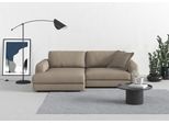 Ecksofa TRENDMANUFAKTUR "Bourbon, Mega Designsofa mit tollem Sitzkomfort, Breite 250cm, L-Form", braun (schlamm), B:250cm H:84cm T:176cm, 100% Polyester, Sofas, Ecksofa, extra tiefe Sitzfläche, wahlweise mit Sitztiefenverstellung