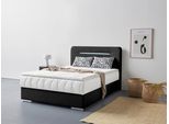 Boxbett COTTA "Lighstar", schwarz, B:146cm L:207cm, Komplettbetten, Boxbett, inklusive LED-Beleuchtung, Topper, Bettkasten und Zierkissen