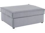 Polsterhocker OTTO HOME "Florid", silber, B:100cm H:43cm T:80cm, Baumwollmix (60% Baumwolle/40% Leinen);Struktur fein (100% Polyester);Samtoptik (100% Polyester);Samtvelours (100% Polyester);Struktur (100% Polyester);Struktur recycelt (100% recyceltes Polyester), Hocker, Polsterhocker, einzeln stellbar oder als Teil eines Modulsofas, auch in Cord