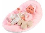 Babypuppe LLORENS "Nica mit Kissen, rosa, 40cm", bunt, Puppen, Baby, Babypuppe, Made in Europe