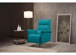 Sessel EGOITALIANO "Kelly Designsessel, Clubsessel & Relaxsessel, bequem, zeitlos elegant", blau (teal), B:83cm H:105cm T:92cm, Sessel, Sessel, drehbar, manuelle Relaxfunktion mit Push-Back-Mechanismus