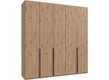 Kleiderschrank WIMEX "Mugano,in 5 Breiten,2 Höhen,2 Tiefen, viele Farben, Made in Germany", braun (artisan, eiche nachbildung, griffe schwarz), B:225cm H:236cm T:58cm, Holzwerkstoff, Schränke, Kleiderschrank, mit langen Griffen aus Metall, mit oder ohne Spiegel