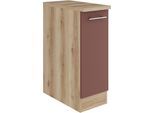 Apothekerschrank OPTIFIT "Bella", rot (rostrot, wildeiche, wildeiche), B:30cm H:84,8cm T:60cm, Holzwerkstoff, Schränke, Apothekerschrank, Breite/Höhe 30/84,8 cm, Anbau-und Unterbau möglich