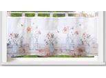 Scheibengardine WECKBRODT "Alva" Gr. 1, bunt (multi), B:120cm H:45cm, Voile, Polyester, Gardinen, Scheibengardine, Bistro, Voile, bedruckt, floral, HxB 45x120cm, Gardine, Store