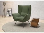 Sessel HOME AFFAIRE "Kilrea Relaxsessel, Ohrensessel", grün (oliv), B:90cm H:112cm T:94cm, 95% Polyester, 5% Nylon, Sessel, Sessel, Extra hohe Rückenlehne