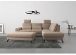 Ecksofa SIT & MORE "Cinturo L-Form", grau (taupe), B:260cm H:88cm T:226cm, Sofas, Ecksofa, inklusive Sitztiefenverstellung und Federkern, Sitzhöhe 45 cm