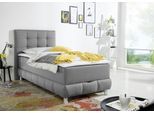 Boxbett HOME AFFAIRE "Vaasa", grau, B:104cm L:210cm, Komplettbetten, Boxbett, inkl. Bettkasten & Topper, XXL-Ausführung, Überlänge 220 cm