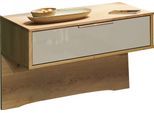 Nachtkonsole WIEMANN "Cordoba", beige (glas champagner), B:60cm H:48cm T:43cm, FSC-zertifiziertes Massivholz, Floatglas, Holzwerkstoff, Sideboards, Nachtkonsole, vormontiert