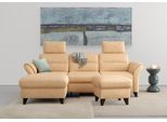 Ecksofa SIT & MORE "Mellum L-Form", braun (macciato), B:250cm H:87cm T:163cm, 100% Polyester, Sofas, Ecksofa, Federkern, wahlweise mit Bettfunktion, Bettkasten und Armteilfunktion