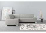 Ecksofa DOMO COLLECTION "Anzio in kubischer Formensprache, flache Armlehnen, L-Form", grau (hellgrau), B:259cm H:85cm T:191cm, Sofas, Ecksofa, Wahlweise mit Bettfunktion und Federkern für hohen Sitzkomfort