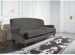 3-Sitzer HOME AFFAIRE "Rennes", grau (mittelgrau), B:200cm H:90cm T:93cm, Samtoptik ( 100% Polyester);Baumwollmix (50% Baumwolle, 50% Polyester), Sofas, 3-Sitzer, in Samtoptik oder Baumwoll-Mix