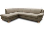 Ecksofa HOME AFFAIRE "Yesterday zeitlos und elegant, bequeme Armlehnen, L-Form", braun (schlamm), B:254cm H:80cm T:186cm, 100% Polyester;Primabelle-Microfaser (100% Polyester);Antikleder-Optik Melrose (100% Polyester), Sofas, Ecksofa, wahlweise mit Bettfunktion, auch in Cord