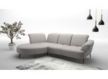 Ecksofa SIT & MORE "Dance, L-Form, inkl. Sitztiefenverstellung", grau (hellgrau), B:313cm H:91cm T:208cm, 95%Polyester 5%Polyamid, Sofas, Ecksofa, inkl. Click&Seat, optional mit Kopfteilverstellung