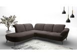 Ecksofa SIT & MORE "Dance, L-Form, inkl. Sitztiefenverstellung", grau (fango), B:302cm H:91cm T:270cm, 100%Polyester, Sofas, Ecksofa, inkl. Click&Seat, optional mit Kopfteilverstellung