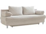 Schlafsofa HOME AFFAIRE "Como", weiß, B:196cm H:43cm T:53cm, 92% Polyester, 8% Nylon, Sofas, Schlafsofa, 2-Sitzer, Federkern, Breite 196 cm, inkl. Rücken.-und Armlehnenkissen