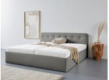 Polsterbett "Rostock", grau, L:210cm, Bezug 100% Polyurethan, Polsterung: Polsterwatte, Material Gestell: gepolsterter Holzwerkstoff, WESTFALIA SCHLAFKOMFORT, Betten, Polsterbett, auch mit Stauraum und Kopfteilverstellung erhältlich