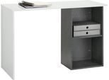 Schreibtisch HOME AFFAIRE "Conti", weiß (weiß hochglanz, schiefer, weiß), B:110cm H:75cm T:50cm, Tische, Schreibtisch, Computertisch, modernes zweifarbiges Design, Breite 110 cm