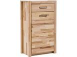 Garderobenschrank MCA LIVING "Fenja Kommode, Schrank, Drehtürenschrank - Höhe 112 cm", kernbuchefarben, B:66cm H:112cm T:40cm, Massivholz, Schränke, Garderobenschrank, Massivholz, Kernbuche, 1 Tür, 1 Schubkasten, Breite 66 cm