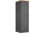 Vorratsschrank KOCHSTATION "KS-Lana", grau (matt grau, wotaneiche), B:50cm H:166cm T:60cm, Holzwerkstoff, MDF, Schränke, Vorratsschrank, Breite 50 cm