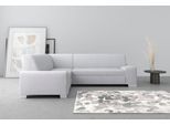 Ecksofa DOMO COLLECTION "Anzio in kubischer Formensprache, flache Armlehnen, L-Form", silber, B:259cm H:85cm T:191cm, Sofas, Ecksofa, Wahlweise mit Bettfunktion und Federkern für hohen Sitzkomfort