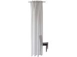 Gardine HOMING "Oskar" Gr. 1, grau (hellgrau), B:140cm H:245cm, Polyester, Gardinen, Gardine, Fertigschal