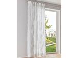 Gardine HEINE HOME Gr. 1, sanftes weiß, grau, B:130cm H:145cm, Polyester, Viskose, Gardinen, Gardine