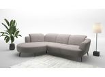 Ecksofa SIT & MORE "Zoe", silber, B:309cm H:87cm T:199cm, 100% Polyester, Sofas, Ecksofa, ink.Sitztiefenverstellung, wahlweise mit Kopfteilverstellung