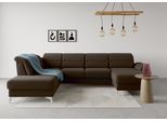 Wohnlandschaft SIT & MORE "Sinatra U-Form", braun (espresso), B:326cm H:85cm T:220cm, 90% Polyester, 10% Polyamid, Sofas, Wohnlandschaft, optional mit Kopfteilverstellung und Armteilfunktion etc.