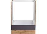 Herdumbauschrank KOCHSTATION "KS-Riesa", grau (matt grau), B:60cm H:82cm T:60cm, Holzwerkstoff, Schränke, Herdumbauschrank, Breite 60 cm, MDF-Fronten