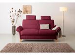 3-Sitzer HOME AFFAIRE "Westerland", rot (bordeaux), B:186cm H:90cm T:89cm, 100% Polyester, Sofas, 3-Sitzer, Federkern-Polsterung. wahlweise mit Armlehnfunktion