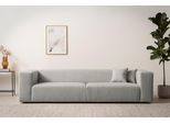 3-Sitzer HOME AFFAIRE "BAKELS, Couch in Cord oder Boucle-Stoff, Sofa im modernen Design", grau (hellgrau), B:275cm H:66cm T:101cm, Sofas, 3-Sitzer, bequemer Sitzkomfort,in 2 Stoffen und 8 Farben lieferbar