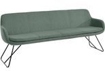 Essbank MUSTERRING "Tavia", blau (aqua, schwarz), B:220cm H:87cm T:66cm, 100% PES, Sitzbänke, Essbank, Schlittengestell in drei Ausführungen, Breite 180, 200 oder 220 cm