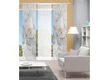 Schiebegardine VISION S "MARMOSA 3er SET" Gr. 1, grau (goldfarben, grau), B:60cm H:260cm, Polyester, Gardinen, Schiebegardine, Bambus-Optik, Digital bedruckt