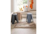 Badematte GRUND Gr. 6, grau (taupe), halbrund (50cm x 80cm ), 1 Stk., Badematten, Badematte