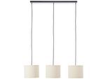 BRILLIANT Pendelleuchte "Teddy", beige, 3, 1 Stk., Leuchten, flauschiger Teddystoff, 150 x 94 x 23 cm, E27, kürzbar, Textil, beige, Pendelleuchte