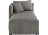 Ottomane OTTO HOME "Nöre", grau, B:90cm H:86cm T:172cm, 92% Polyester, 8% Polyamid, Sofas, Ottomane, Modul - zum Zusammenstellen; in vielen Bezugsqualitäten und Farben