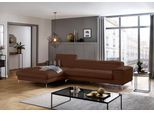 Ecksofa W.SCHILLIG "piedroo, Designsofa mit tollem Sitzkomfort, bequem und elegant, L-Form", braun (tabacco z69), B:343cm H:70cm T:193cm, Longlife Xtra-Leder Z69: Das feinnarbige, gedeckte Softleder Z69 besticht durch seine außergewöhnliche Weichheit im trendigen »Vintage-Look«, Hautstärke 0, 9 - 1, 1 mm, Sofas, Ecksofa, Kopfteilverstellung, wahlweise mit Sitztiefenverstellung, Breite 343cm