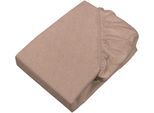 Bettlaken SETEX "Feinbiber Melange Spannbetttuch", beige, B:200cm L:200cm, Feinbiber, Obermaterial: 90% Baumwolle, 10% Polyester, Bettlaken, Bettlaken, Melange-Effekt: Tiefe, Lebendigkeit, interessante Optik für das Auge