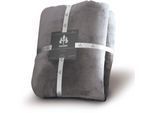 Wohndecke IRISETTE "Relax 8900", grau (dunkelgrau), B:150cm L:200cm, Kunstfaser, Wohndecken, Wohndecke, kuschelig weich und pflegeleicht