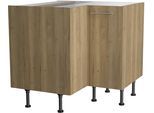 Eckunterschrank OPTIFIT "Klara", braun (wildeiche), B:90cm H:87cm T:90cm, Holzwerkstoff, Schränke, Eckunterschrank, Breite 90 x 90 cm