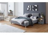 Polsterbett, grau, B:190cm H:98cm L:210cm, Bezug Bett: 100% Polyester;Bonnell-Federkernmatratze: 51% Polypropylen, 39% Polyester, 10% Baumwolle;Kaltschaummatratze: 100% Polyester, Bezug abnehm- und waschbar bis 60C, WESTFALIA SCHLAFKOMFORT, Betten, Polsterbett