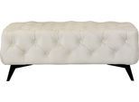 Polsterhocker HOME AFFAIRE "Amaury", beige, B:120cm H:45cm T:80cm, Struktur (100% Polyester9;Samtoptik (100% Polyester), Hocker, Polsterhocker, Chesterfield-Optik, Breite 120cm, Fußfarbe wählbar