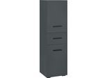 Midischrank INOSIGN "Skara", grau (anthrazit, anthrazit), B:38cm H:130cm T:35cm, Holzwerkstoff, Schränke, Midischrank, verstellbarer Einlegeböden hinter jeder Tür, Breite 38 cm, Höhe 130 cm
