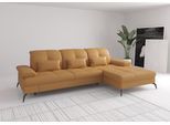 Ecksofa SIT & MORE "Amica, L-Form, inkl. Sitztiefenverstellung & Armteilverstellung", curry, B:279cm H:90cm T:185cm, Sofas, Ecksofa, wahlweise mit Bettfunktion, Bettkasten und Kopfteilverstellung