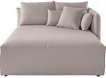 Ottomane OTTO HOME "Nöre", grau (hellgrau), B:138cm H:86cm T:168cm, 60% Baumwolle/40% Leinen, Sofas, Ottomane, Lounge-Modul - zum eigenen Zusammenstellen, Breite 138cm, Tiefe 168cm