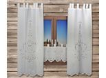 Querbehang "Ortler", weiß, B:120cm H:35cm, Baumwolle, HOSSNER - ART OF HOME DECO, Gardinen, Querbehang, HxB: 35x120